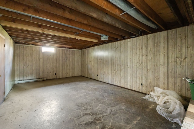5060 Pratt Rd, Metamora, MI 48455 - basement featuring a baseboard radiator