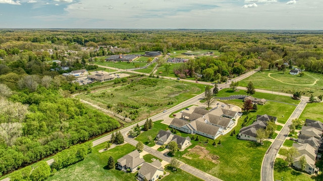 3605 Terrace Hills Ln, Jackson, MI 49203 - aerial perspective of suburban area featuring a heavily wooded area