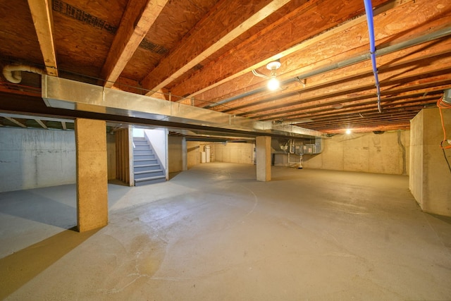 3605 Terrace Hills Ln, Jackson, MI 49203 - unfinished below grade area featuring stairs