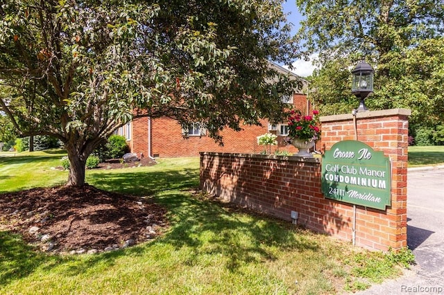 24111 Meridian Rd Unit 116, Grosse Ile, MI 48138 - community / neighborhood sign with a lawn