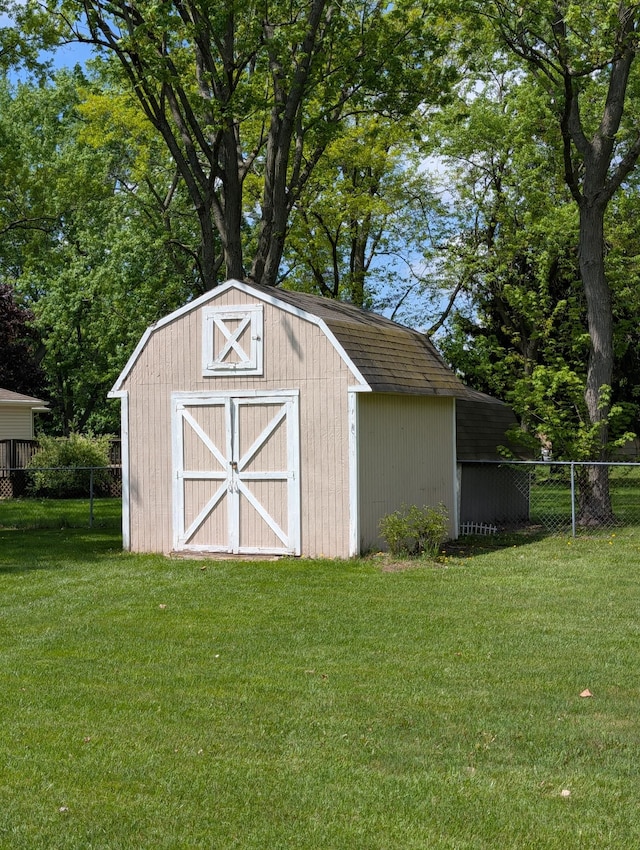 view of shed