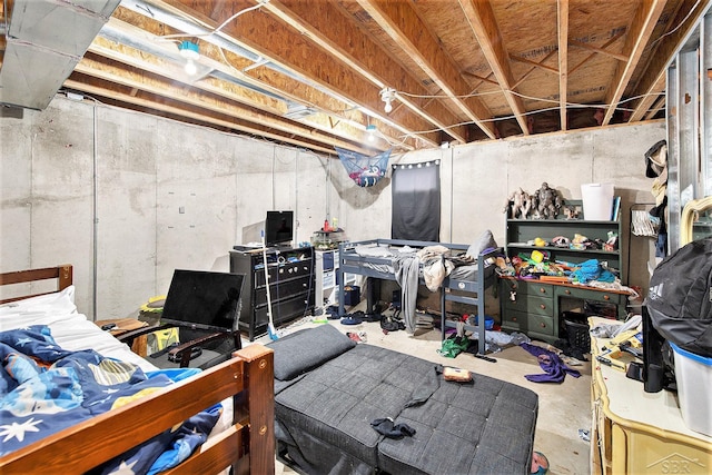 25161 59 1/2 St, Bangor, MI 49013 - bedroom featuring unfinished concrete flooring
