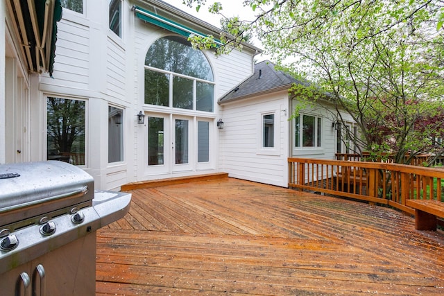 685 Dornoch Dr, Ann Arbor, MI 48103 - wooden terrace with a grill