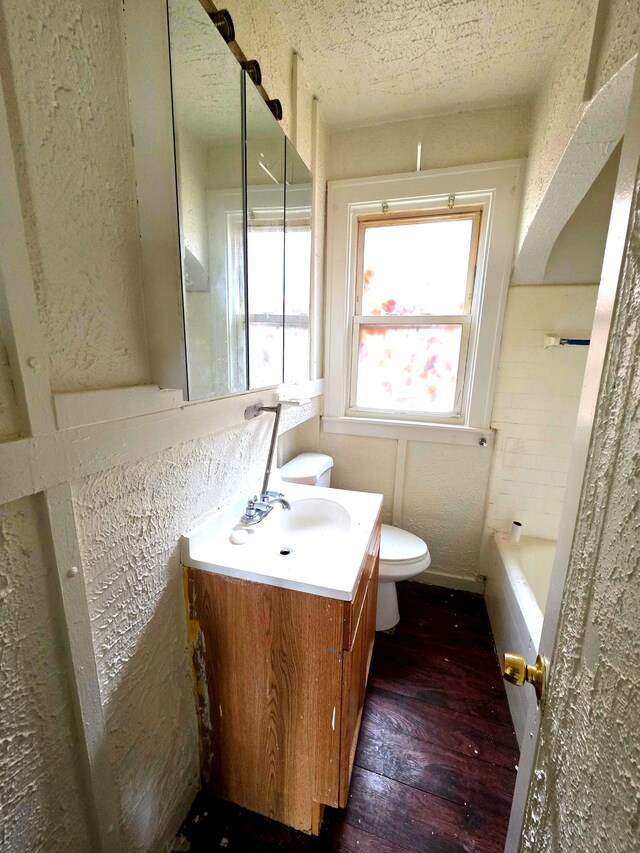 19183 Yonka St, Detroit, MI 48234 - full bathroom with wood-type flooring, toilet, and vanity