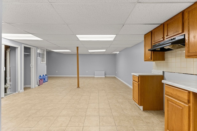 6809 Kingsley St, Dearborn, MI 48126 - finished below grade area featuring a drop ceiling