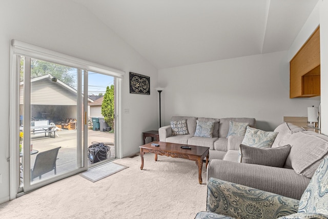 6809 Kingsley St, Dearborn, MI 48126 - living room with lofted ceiling and carpet flooring