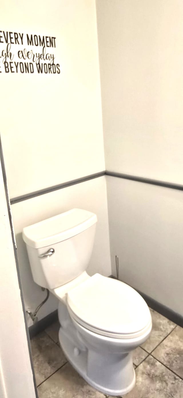 9608 Mercedes, Redford, MI 48239 - bathroom with toilet, tile patterned flooring, and baseboards