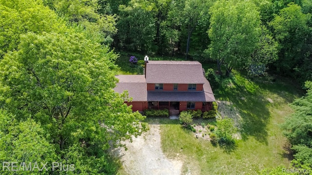 3168 Farmbrook Ln, Metamora, MI 48455 - aerial view of property and surrounding area with a heavily wooded area