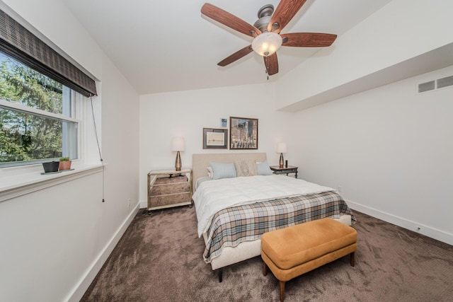 2142 Spring Ridge Dr, Ann Arbor, MI 48103 - carpeted bedroom featuring baseboards and ceiling fan