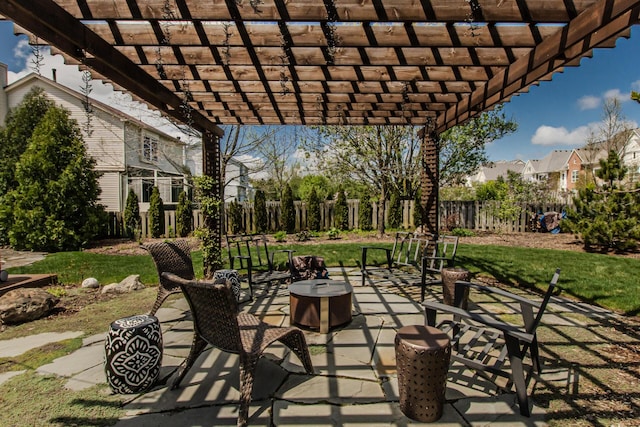 2142 Spring Ridge Dr, Ann Arbor, MI 48103 - view of patio with a pergola