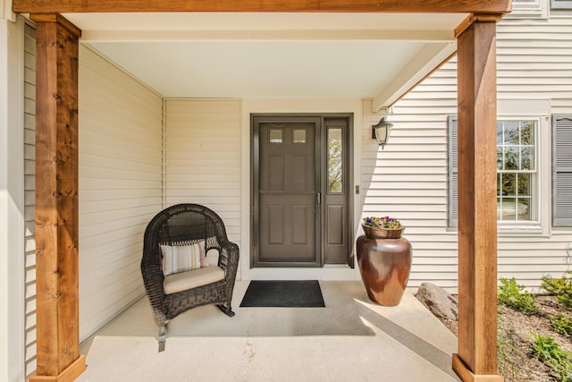 2142 Spring Ridge Dr, Ann Arbor, MI 48103 - property entrance with a porch