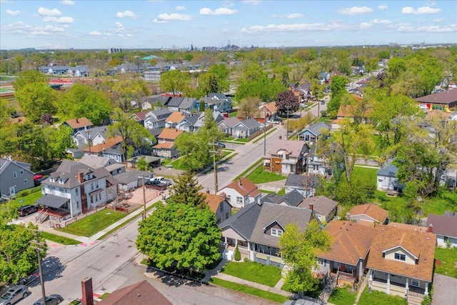 aerial view of residential area