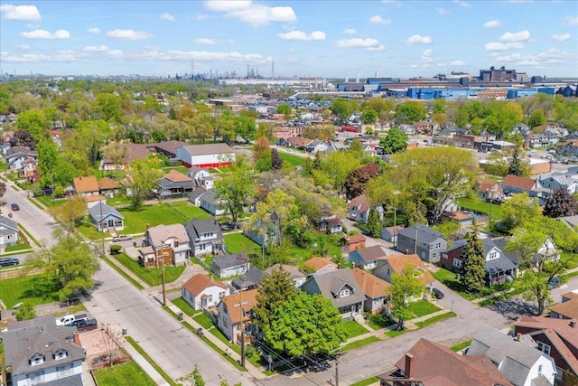 aerial view of residential area
