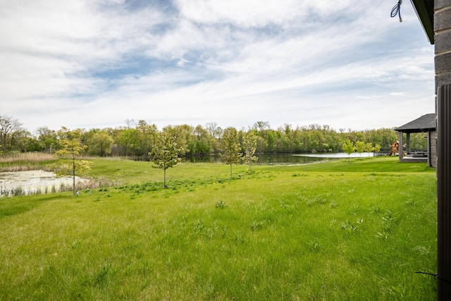 54598 Deadwood Ln, Utica, MI 48316 - view of green lawn with a water view