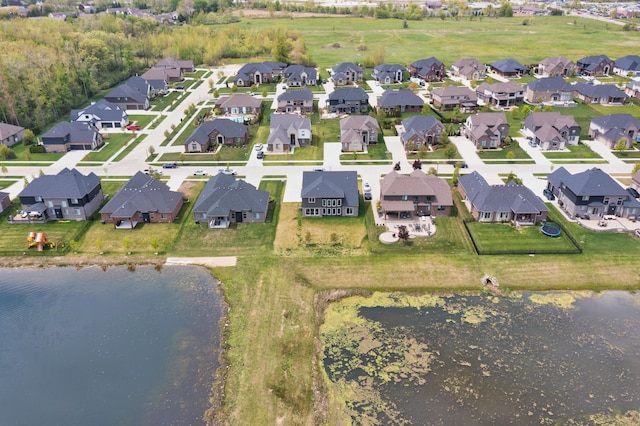 54598 Deadwood Ln, Utica, MI 48316 - aerial view of property and surrounding area featuring nearby suburban area and a nearby body of water