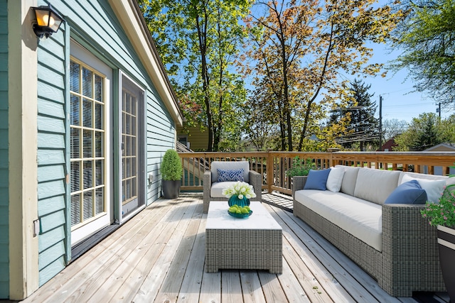 270 S Center St, Northville, MI 48167 - wooden deck with outdoor lounge area