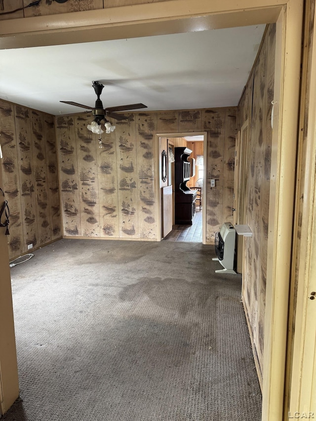 1730 Round Lake Hwy, Manitou Beach, MI 49253 - empty room with carpet floors and a ceiling fan