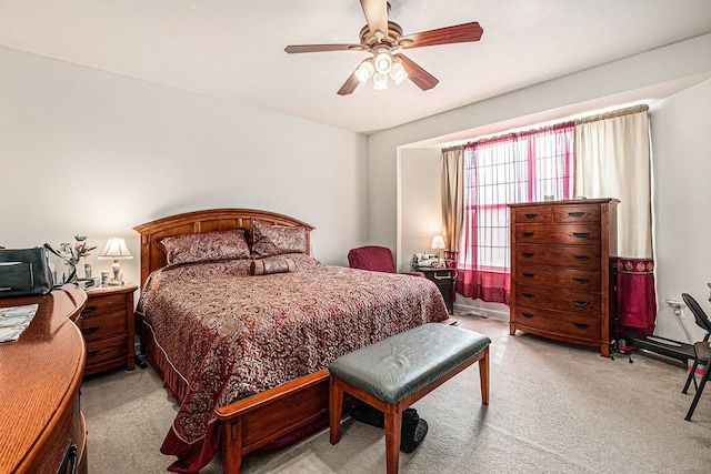 5695 Storrow Ct, Warren, MI 48092 - bedroom featuring light colored carpet and a ceiling fan