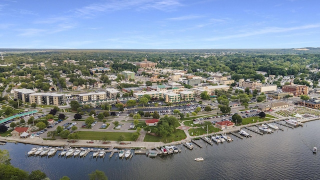12 Washington Ave Unit 8, Grand Haven, MI 49417 - aerial view of numerous boat docks and a nearby body of water