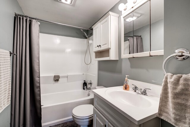 132 Jerome Ave, Ypsilanti, MI 48198 - bathroom with shower / bath combo, vanity, and toilet