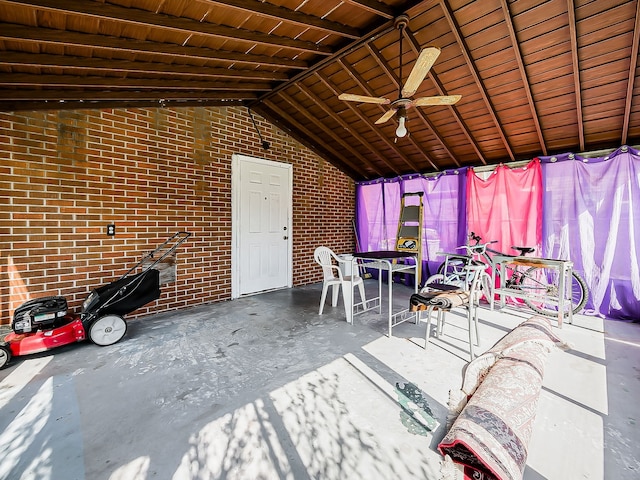 8320 Nightingale St, Dearborn Heights, MI 48127 - view of patio / terrace featuring ceiling fan and outdoor dining area