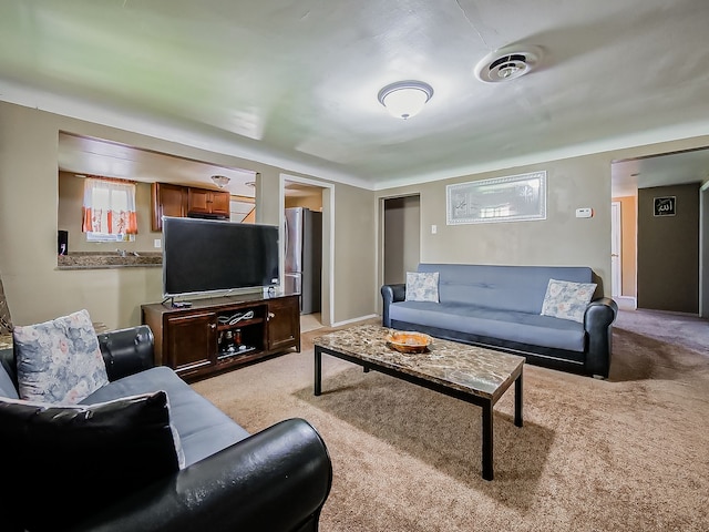 8320 Nightingale St, Dearborn Heights, MI 48127 - living area with light carpet and baseboards