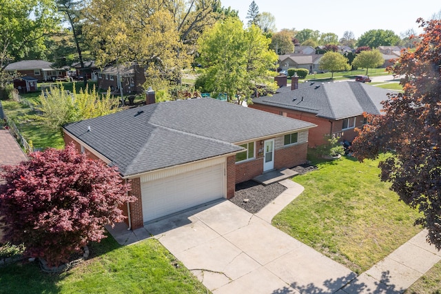 aerial perspective of suburban area