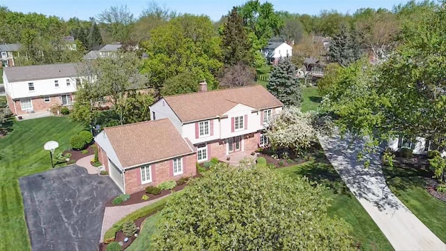view from above of property