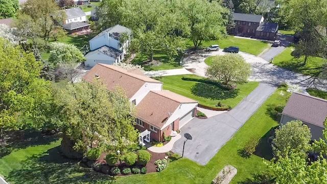aerial view of residential area
