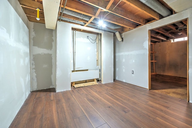 11837 Meteor Dr, Sterling Heights, MI 48313 - unfinished basement with hardwood / wood-style flooring