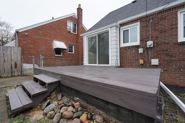 wooden deck with fence