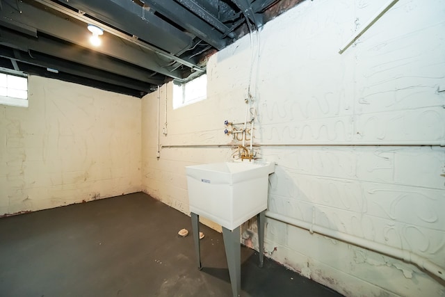 view of basement