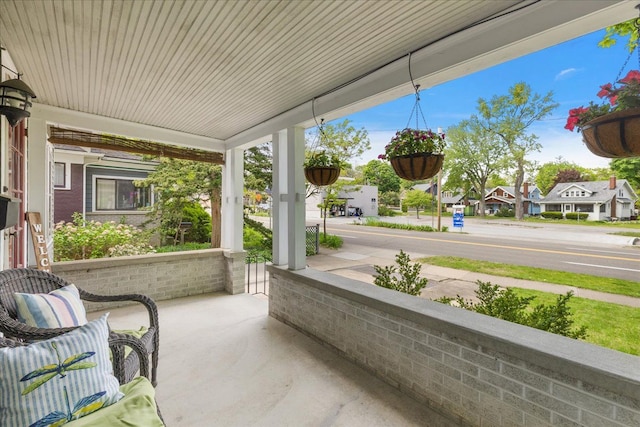 view of patio with covered porch
