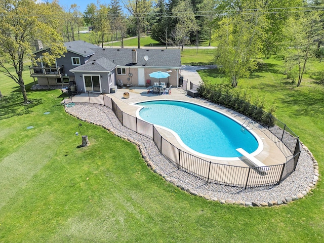 9703 Tower Rd, South Lyon, MI 48178 - view of pool featuring a patio area and view of scattered trees