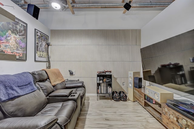 111 N Main St Unit 209, Royal Oak, MI 48067 - living area with wood finished floors and a towering ceiling