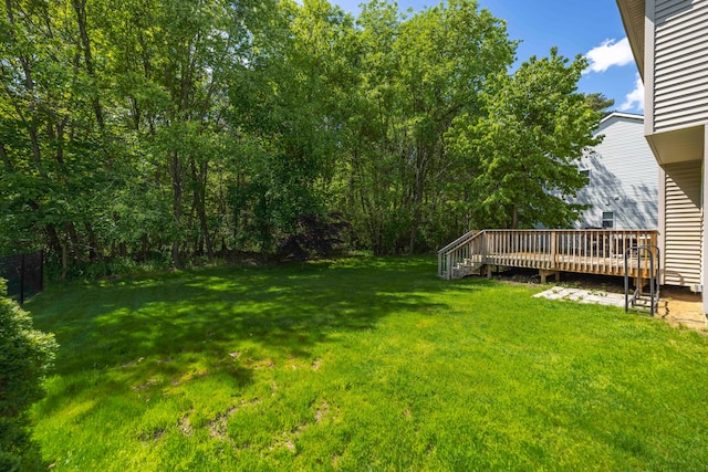 137 Donna, Waterford, MI 48327 - view of yard with a wooden deck