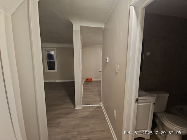 1778 Reo Ave, Lincoln Park, MI 48146 - corridor with wood finished floors and baseboards
