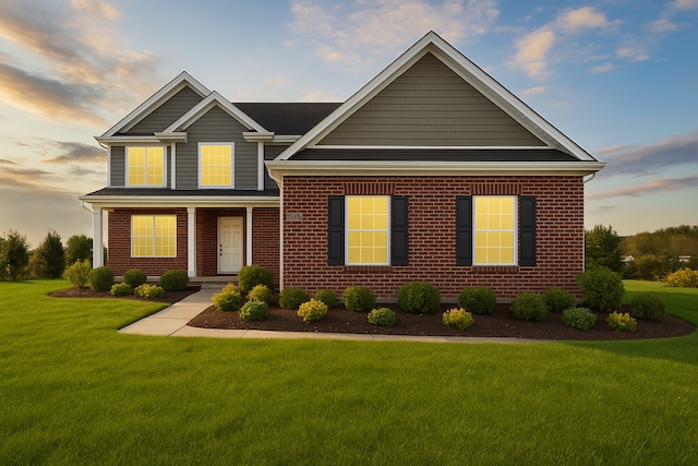 20859 Hasenclever Dr, South Lyon, MI 48178 - traditional-style house with a front lawn and brick siding
