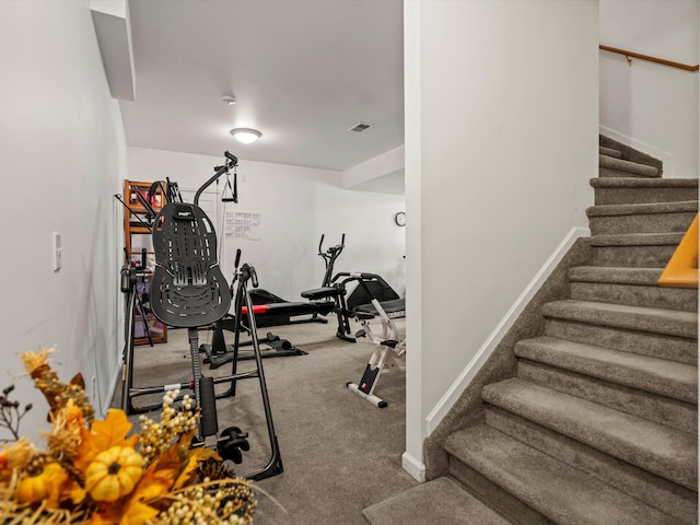 7111 Tucker Rd, Holly, MI 48442 - exercise area featuring carpet floors and baseboards