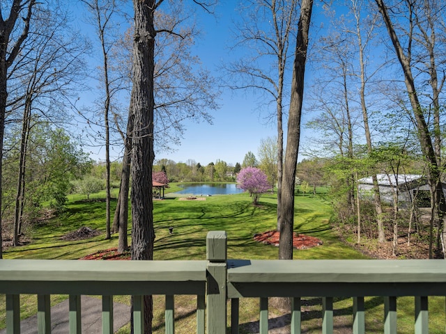 7111 Tucker Rd, Holly, MI 48442 - view of green lawn with a water view
