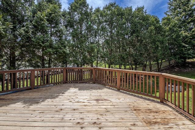 wooden terrace with fence