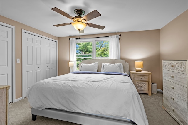 363 Vester St, Ferndale, MI 48220 - bedroom with light carpet, baseboards, and a ceiling fan