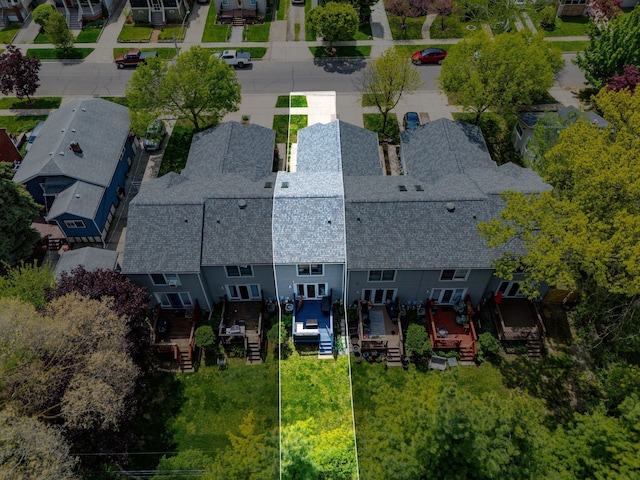363 Vester St, Ferndale, MI 48220 - aerial perspective of suburban area with property boundaries highlighted
