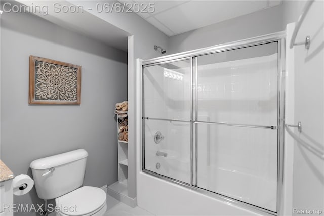 8320 Misty Mdws, Grand Blanc, MI 48439 - full bathroom featuring toilet, bath / shower combo with glass door, and vanity