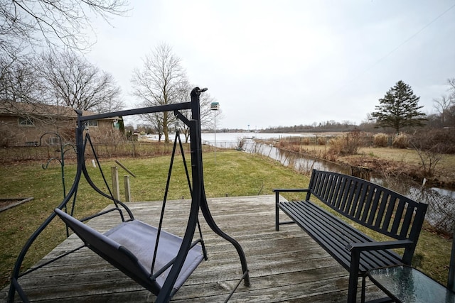 1090 Sunset Dr, Holly, MI 48442 - deck with a water view