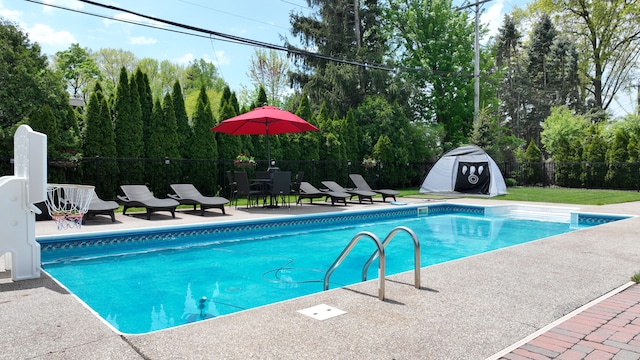 25031 Newton St, Dearborn, MI 48124 - view of pool featuring a patio and fence