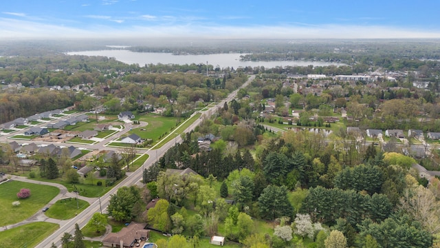 1090 S Williams Lake Rd, White Lake, MI 48386 - aerial overview of property's location featuring a large body of water