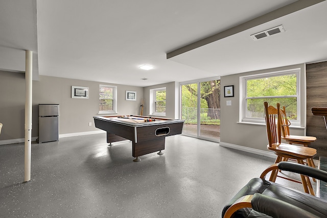1090 S Williams Lake Rd, White Lake, MI 48386 - playroom featuring baseboards and billiards
