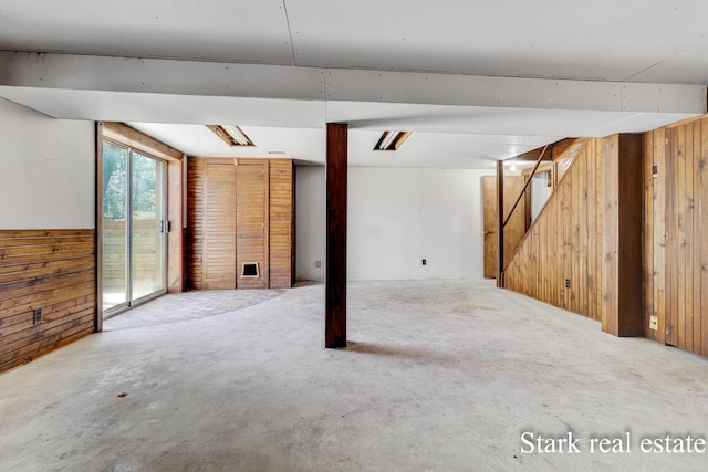3339 N Weber Rd, Muskegon, MI 49445 - below grade area with wooden walls