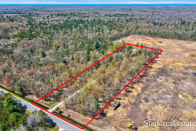 3339 N Weber Rd, Muskegon, MI 49445 - view of property location with a forest and property parcel outlined
